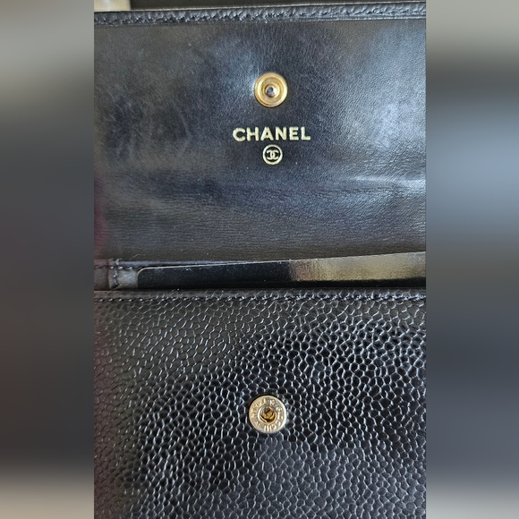 CHANEL Porte Bil Mon Caviar Leather Bifold Wallet - Picture 3 of 14